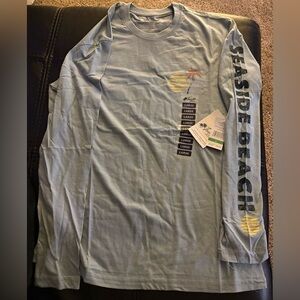 Seaside Beach Blue Long Sleeve Shirt